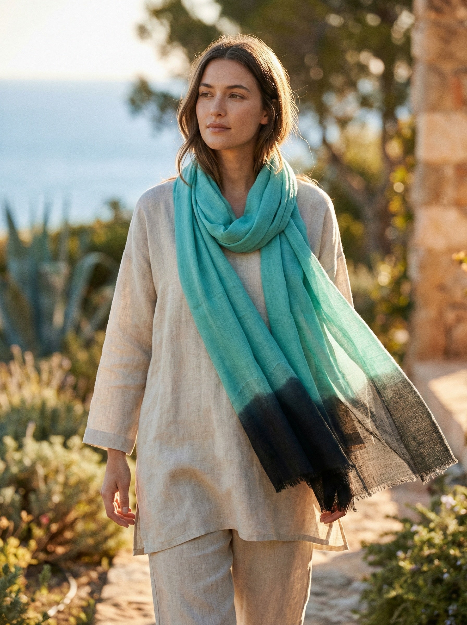 小物 SimplyComplicated SCARF Keppel Green Tagelmust | Lightweight Nomad Travel Scarf – DUNZ