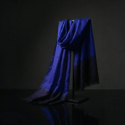Lightweight Dyed Russian Violet Tagelmust in rayon fabric, breathable Moroccan desert headscarf designed for safari and Sahara travel.